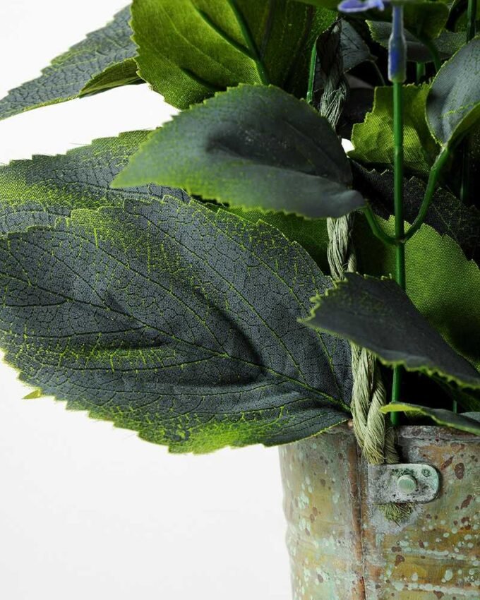 41cm Lavender Silk Flower  in Metal Watering Can 3 41cm Lavender Silk Flower  in Metal Watering Can