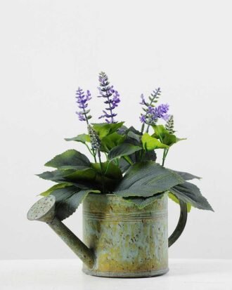 29cm Lavender Silk Flower  in Metal Watering Can Potted Flowers&Plants YeahFlower is one of Chinese leading OEM manufacturers and exporters , supplying the silk flowers, wholesale artificial trees 29cm Lavender Silk Flower  in Metal Watering Can