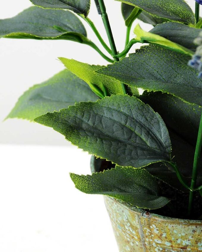 26cm Lavender Silk Flower in Metal Pot 3 26cm Lavender Silk Flower in Metal Pot