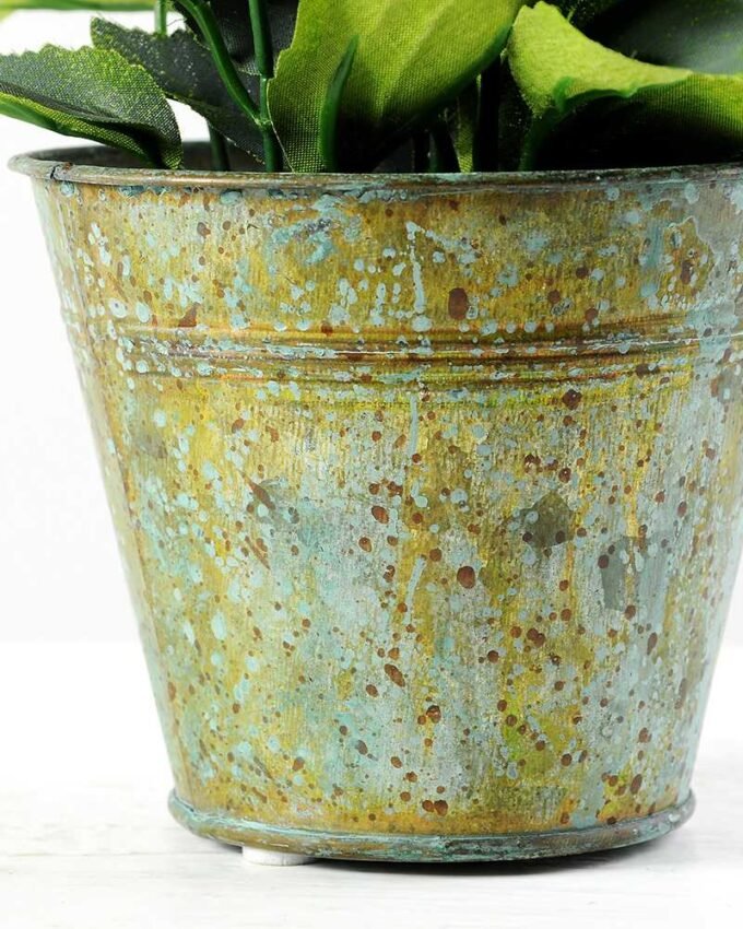 26cm Lavender Silk Flower in Metal Pot 4 26cm Lavender Silk Flower in Metal Pot