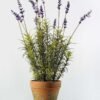 14 Heads Lavender Silk Flower  in Paper Pulp pot