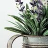15cm Lavender Silk Flower  in Metal Watering Can 5 15cm Lavender Silk Flower  in Metal Watering Can