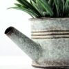 15cm Lavender Silk Flower  in Metal Watering Can 6 15cm Lavender Silk Flower  in Metal Watering Can