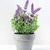 7 Heads Lavender Silk Flower  in Paper Pulp pot