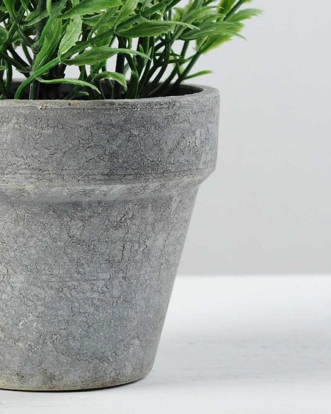 7 Heads Lavender Silk Flower  in Paper Pulp pot