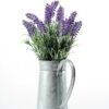 27cm Lavender Silk Flower  in Metal Jug