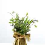 30cm Lavender Artificial Plant  in Burlap wrap
