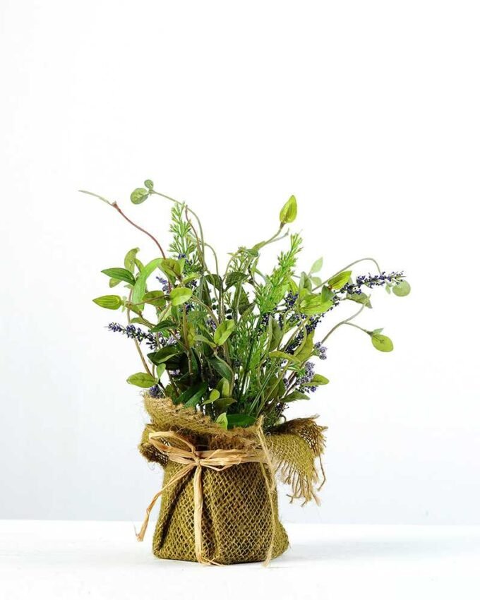 30cm Lavender Artificial Plant  in Burlap wrap 1 30cm Lavender Artificial Plant  in Burlap wrap