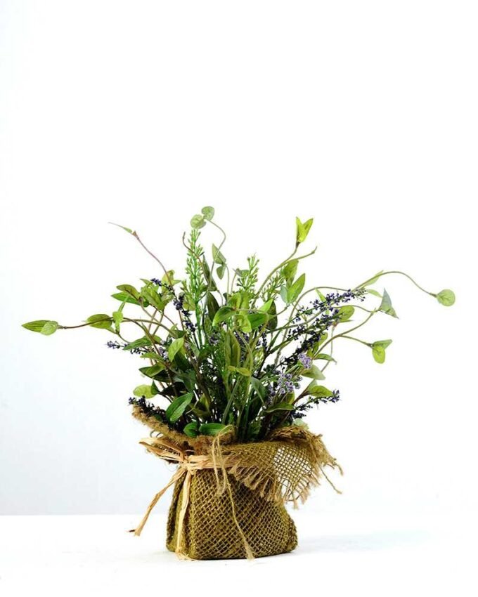 30cm Lavender Artificial Plant  in Burlap wrap 3 30cm Lavender Artificial Plant  in Burlap wrap