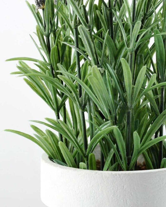 25cm Lavender Silk Flower  in Paper pulp pot,