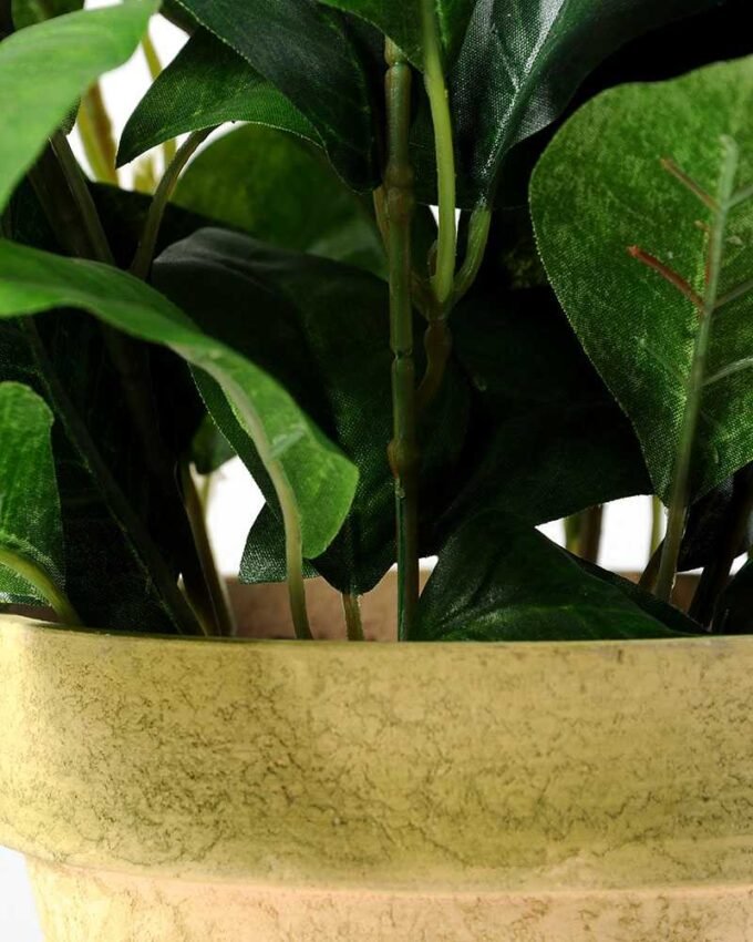 27cm Magnolia Silk Flower in Paper Pulp pot 3 27cm Magnolia Silk Flower in Paper Pulp pot