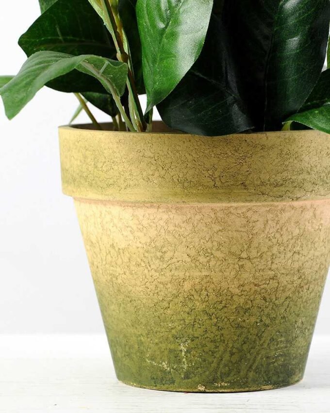 27cm Magnolia Silk Flower in Paper Pulp pot 4 27cm Magnolia Silk Flower in Paper Pulp pot