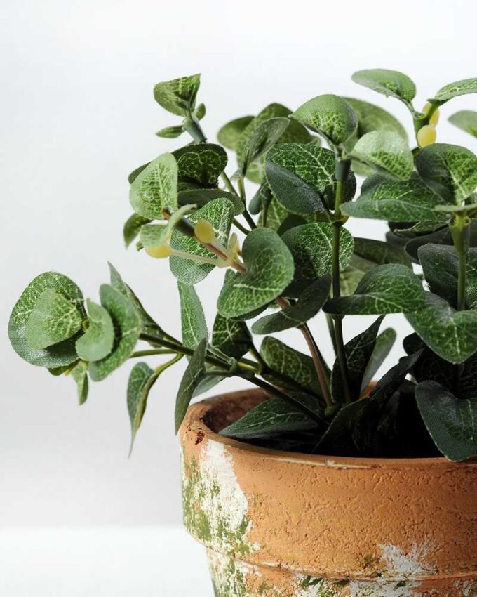 15cm Mini Leaves Artificial Plant  in Paper Pulp pot
