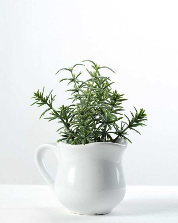 15cm Mini Leaves Artificial Plant  in Ceramic pot