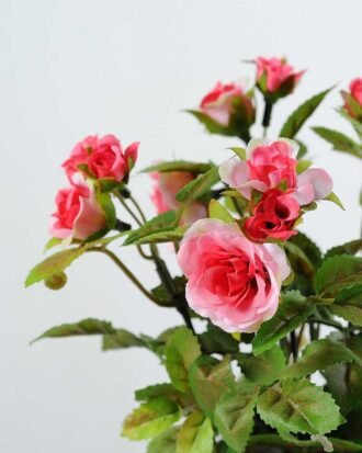19cm Mini Rose And Berry Silk Flower  in Ceramic jug Potted Flowers&Plants YeahFlower is one of Chinese leading OEM manufacturers and exporters , supplying the silk flowers, wholesale artificial trees 19cm Mini Rose And Berry Silk Flower  in Ceramic jug