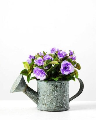 13cm Mini Rose And Berry Silk Flower  in Metal Pot Potted Flowers&Plants YeahFlower is one of Chinese leading OEM manufacturers and exporters , supplying the silk flowers, wholesale artificial trees 13cm Mini Rose And Berry Silk Flower  in Metal Pot