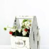 22cm Mini Rose And Berry With Wood Planter Silk Flower Arrangement 1 22cm Mini Rose And Berry With Wood Planter Silk Flower Arrangement