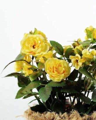 18cm Mini Rose Silk Flower  in Paper Pulp pot Potted Flowers&Plants YeahFlower is one of Chinese leading OEM manufacturers and exporters , supplying the silk flowers, wholesale artificial trees 18cm Mini Rose Silk Flower  in Paper Pulp pot