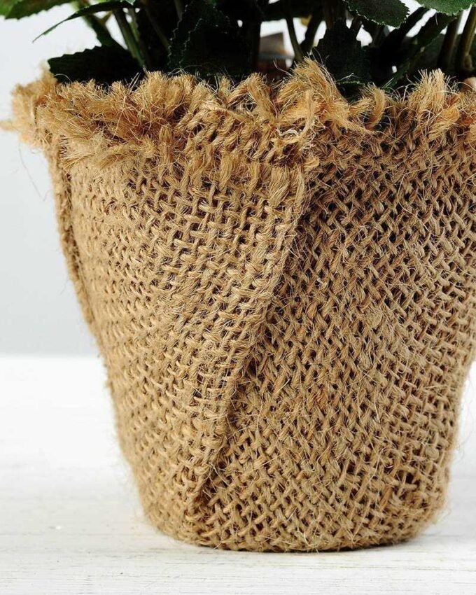 18cm Mini Rose Silk Flower  in Paper Pulp pot