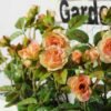 25cm Mini Rose With Wood Planter Silk Flower Arrangement 3 25cm Mini Rose With Wood Planter Silk Flower Arrangement