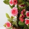 6cm Mini Rose With Wood Planter Silk Flower Arrangement 2 6cm Mini Rose With Wood Planter Silk Flower Arrangement