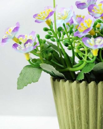 17cm Mini  Silk Flower  in Paper Pulp pot