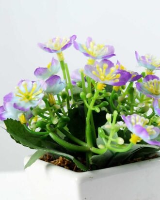 13cm Mini  Silk Flower  in Paper Pulp pot