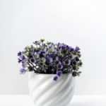 9cm Mini Wild Flower Silk Flower  in Ceramic pot