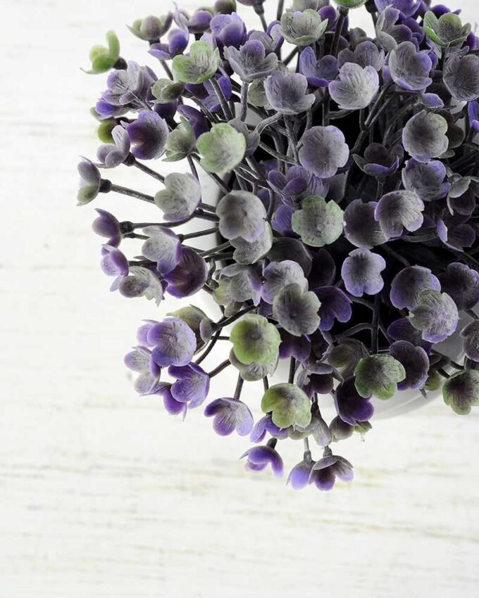 9cm Mini Wild Flower Silk Flower  in Ceramic pot 2 9cm Mini Wild Flower Silk Flower  in Ceramic pot