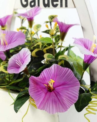30cm Pharibitis Morning Glory With Wood Planter Silk Flower Arrangement Potted Flowers&Plants YeahFlower is one of Chinese leading OEM manufacturers and exporters , supplying the silk flowers, wholesale artificial trees 30cm Pharibitis Morning Glory With Wood Planter Silk Flower Arrangement