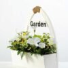 30cm Pharibitis Morning Glory With Wood Planter Silk Flower Arrangement