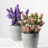 21cm Pinecone Artificial Plant  in Paper Pulp pot