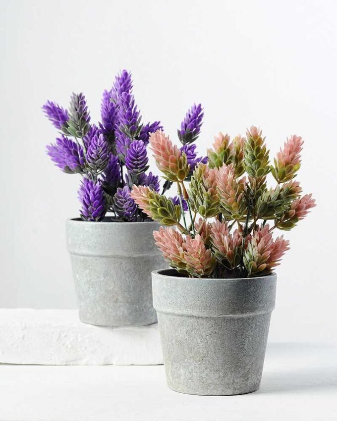 21cm Pinecone Artificial Plant  in Paper Pulp pot