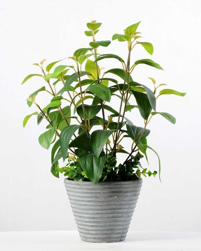 45cm Puer Leaf Artificial Plant  in Paper Pulp pot