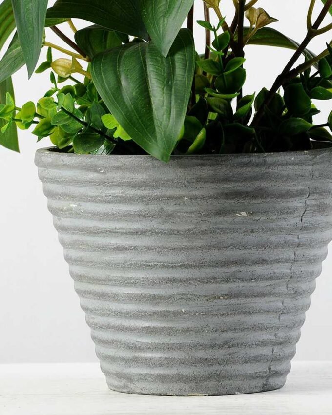 45cm Puer Leaf Artificial Plant  in Paper Pulp pot