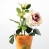 28cm Rose Silk Flower  in Paper Pulp pot