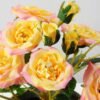 25cm Rose Silk Flower  in Metal Pot