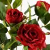 48cm Rose Silk Flower  in Plastic pot, 2 48cm Rose Silk Flower  in Plastic pot,