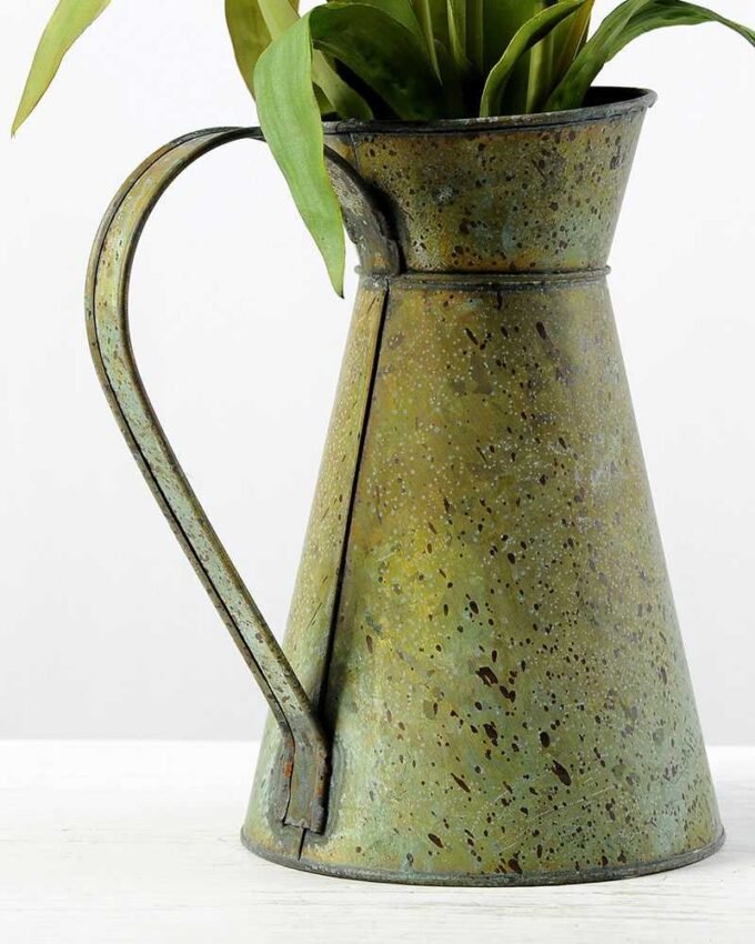 45cm Tulip With Metal Jug Silk Flower Arrangement 5 45cm Tulip With Metal Jug Silk Flower Arrangement
