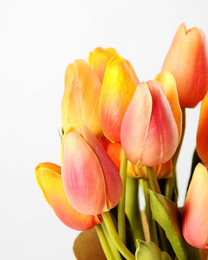 24cm Tulip Silk Flower in Paper wrap pot 4 24cm Tulip Silk Flower in Paper wrap pot