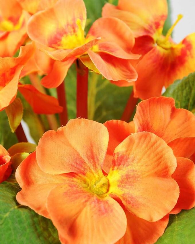 20cm Violet Silk Flower  in Metal Pot