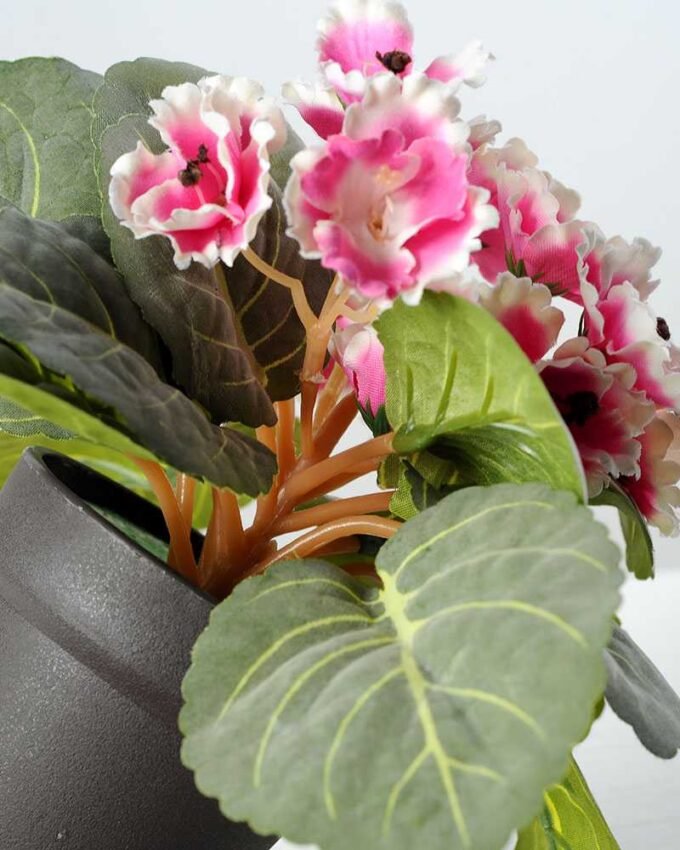 16cm Violet Silk Flower  in Plastic pot 2 16cm Violet Silk Flower  in Plastic pot