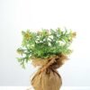 21cm Wild Flower Silk Flower  in Burlap wrap 1 21cm Wild Flower Silk Flower  in Burlap wrap