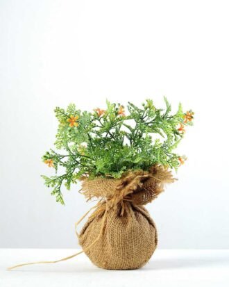 21cm Wild Flower Silk Flower  in Burlap wrap Potted Flowers&Plants YeahFlower is one of Chinese leading OEM manufacturers and exporters , supplying the silk flowers, wholesale artificial trees 21cm Wild Flower Silk Flower  in Burlap wrap
