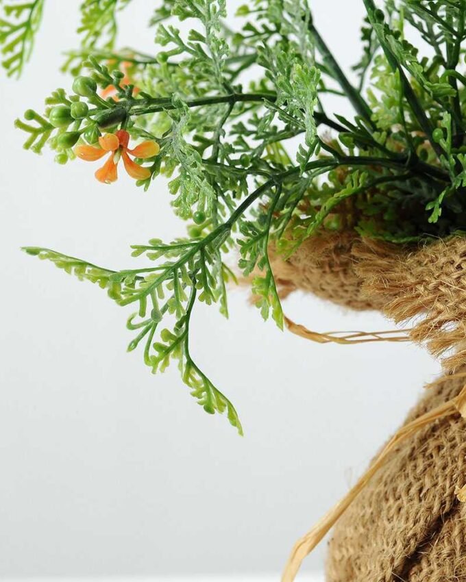 21cm Wild Flower Silk Flower  in Burlap wrap 3 21cm Wild Flower Silk Flower  in Burlap wrap