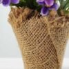 13cm Wild Flower Silk Flower  in Burlap wrap