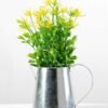 30cm Wild Flower Silk Flower  in Metal Jug