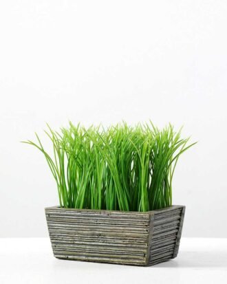 13CM GRASS IN  WOOD POT GS-0330753BR Potted Flowers&Plants YeahFlower is one of Chinese leading OEM manufacturers and exporters , supplying the silk flowers, wholesale artificial trees 13CM GRASS IN  WOOD POT GS-0330753BR