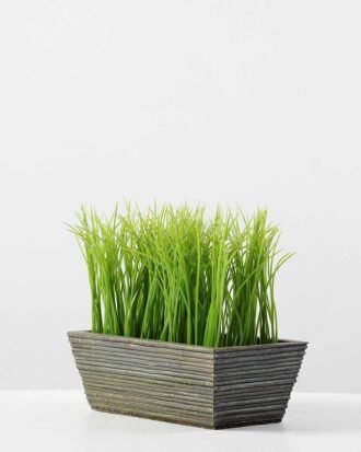 16CM Wood pot grass GS-0330757BR