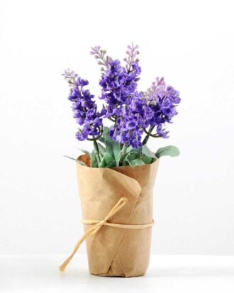 LAVENDER WRAPED WITH PAPER H:7.5" GS-0338642